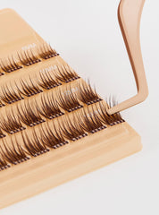Pretty Bronzed Pre-Glued Cluster Lashes 40 Pack